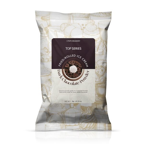 TOP Series Fried/Rolled Ice Cream Dark Chocolate Powder 1kg