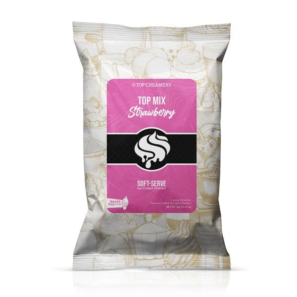 TOP Mix Soft-Serve Ice Cream Strawberry Powder 1kg